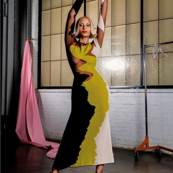 Hanifa Jax Multicolor Long Sleeve Maxi Dress - Picture 4 of 7